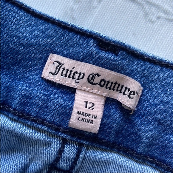 JUICY COUTURE Distressed Glitter Women’s Jean Shorts Size 12. - Picture 6 of 10